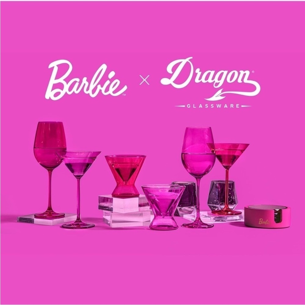 Barbie Pink Martini Glasses Set of 3